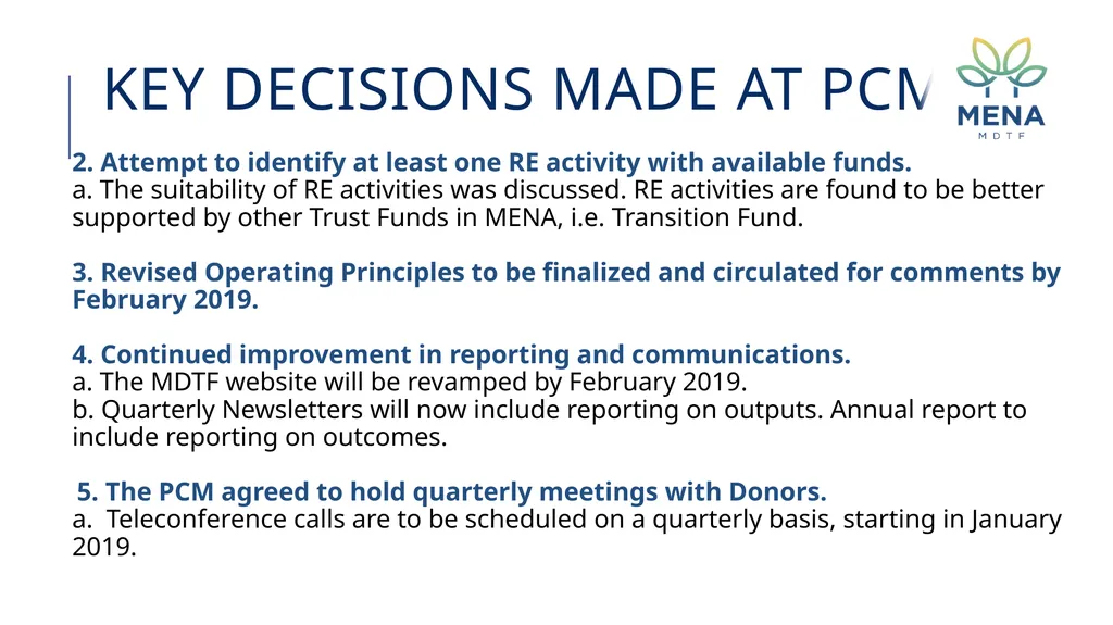 MENA MDTF minutes and decisions 8th program - slide 4 of 24