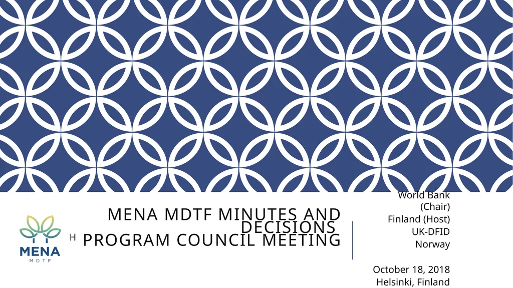 MENA MDTF minutes and decisions 8th program