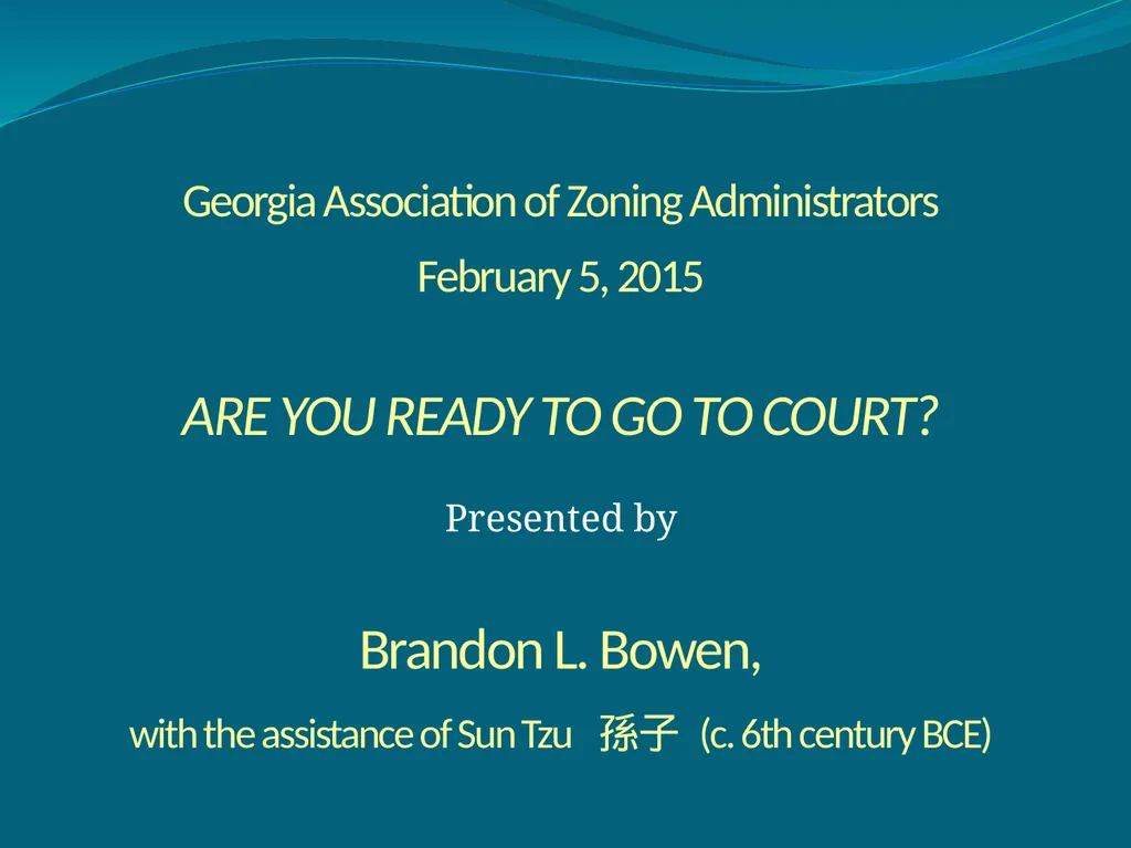 Georgia Association of Zoning Administrators