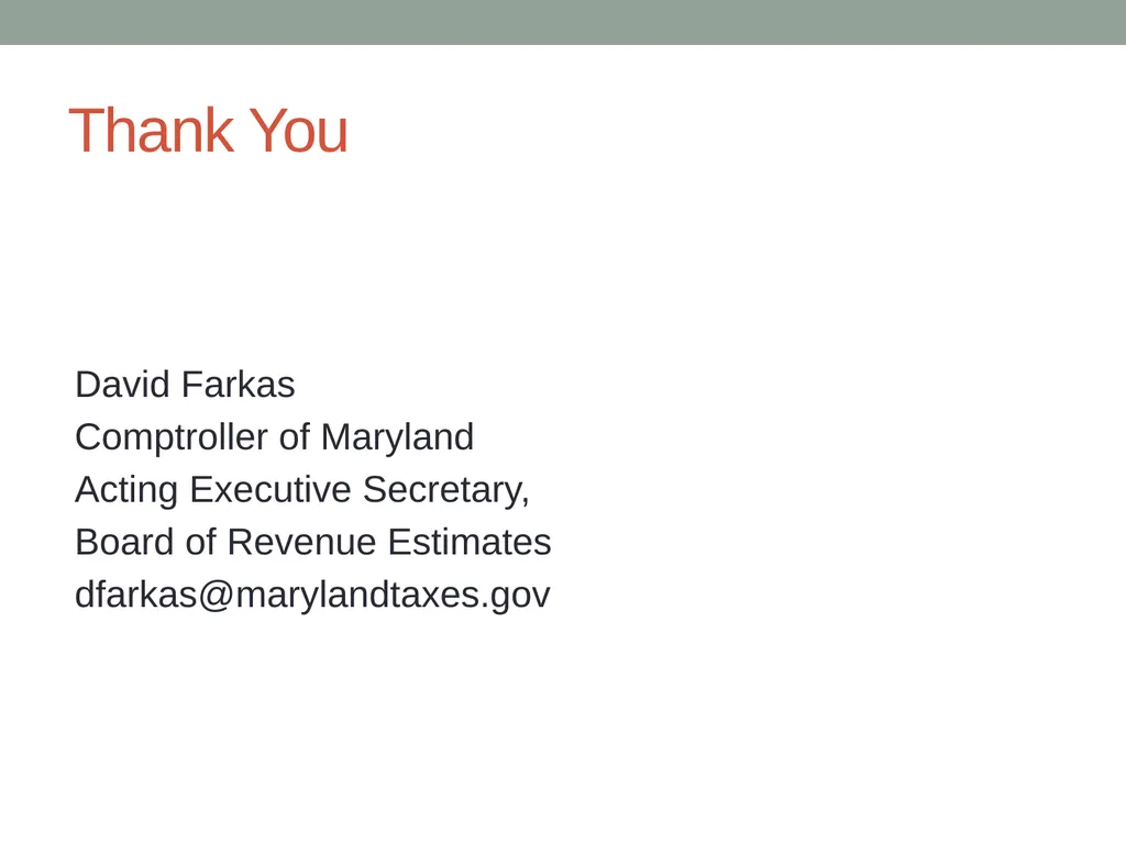 Revenue estimates and economic Outlook David - slide 17 of 17