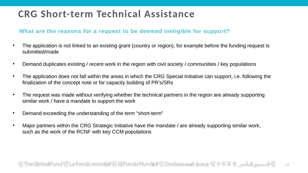 Global Fund Community, Rights and Gender Technical - slide 11 of 16