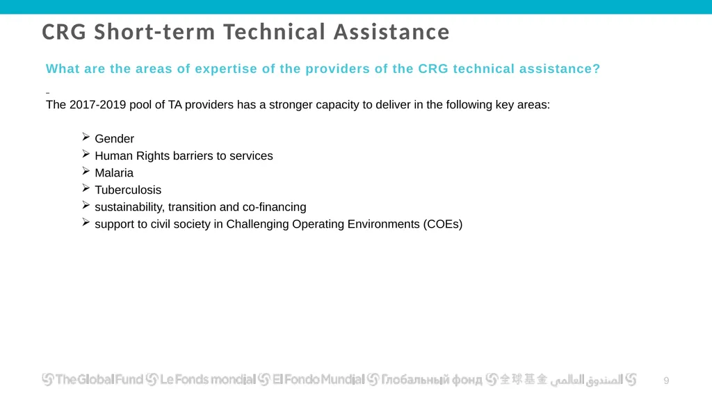 Global Fund Community, Rights and Gender Technical - slide 9 of 16
