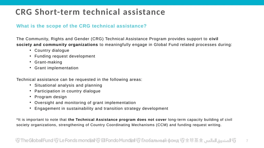 Global Fund Community, Rights and Gender Technical - slide 7 of 16