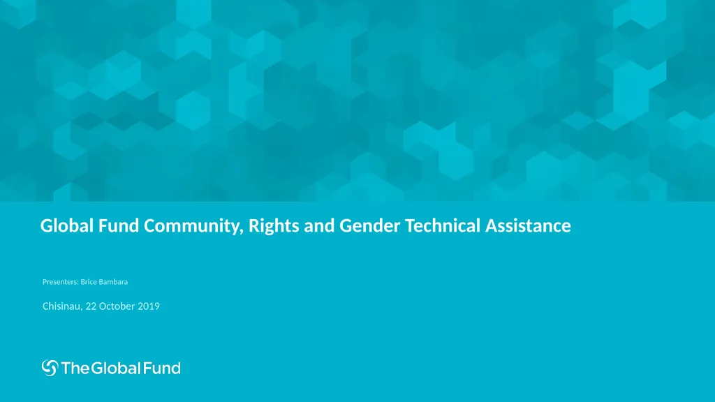 Global Fund Community, Rights and Gender Technical - slide 1 of 16