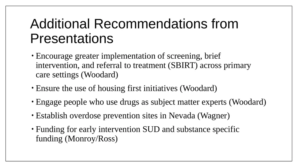 Statewide Substance Use Response Working Group - slide 20 of 60