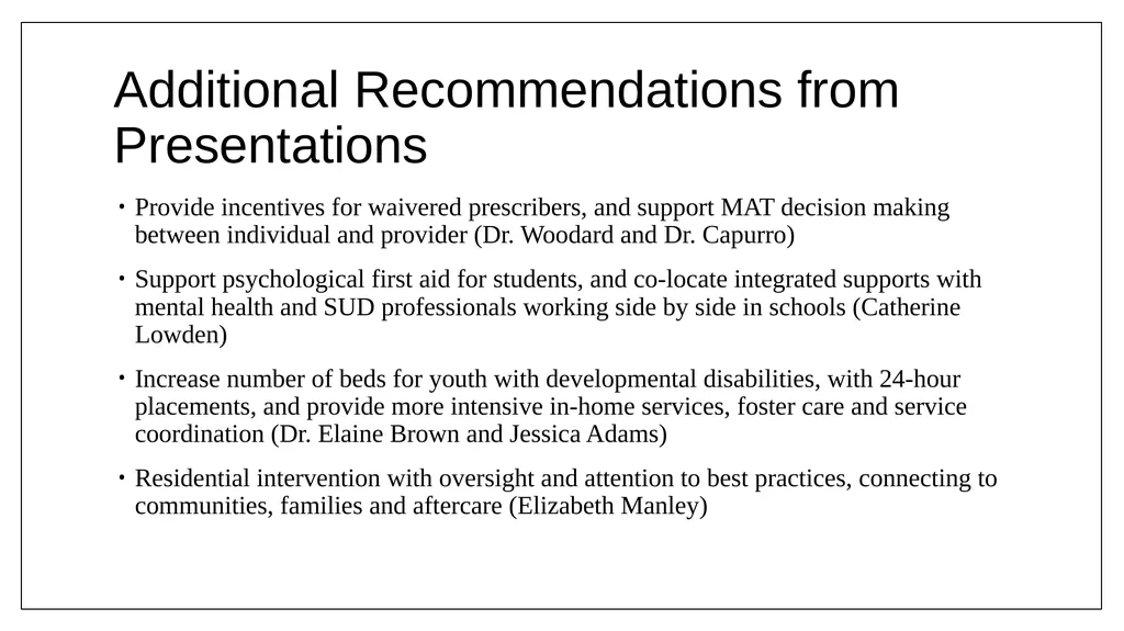 Statewide Substance Use Response Working Group - slide 31 of 60