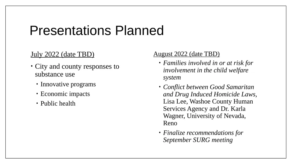 Statewide Substance Use Response Working Group - slide 36 of 60