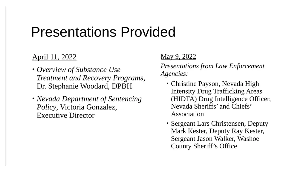 Statewide Substance Use Response Working Group - slide 35 of 60