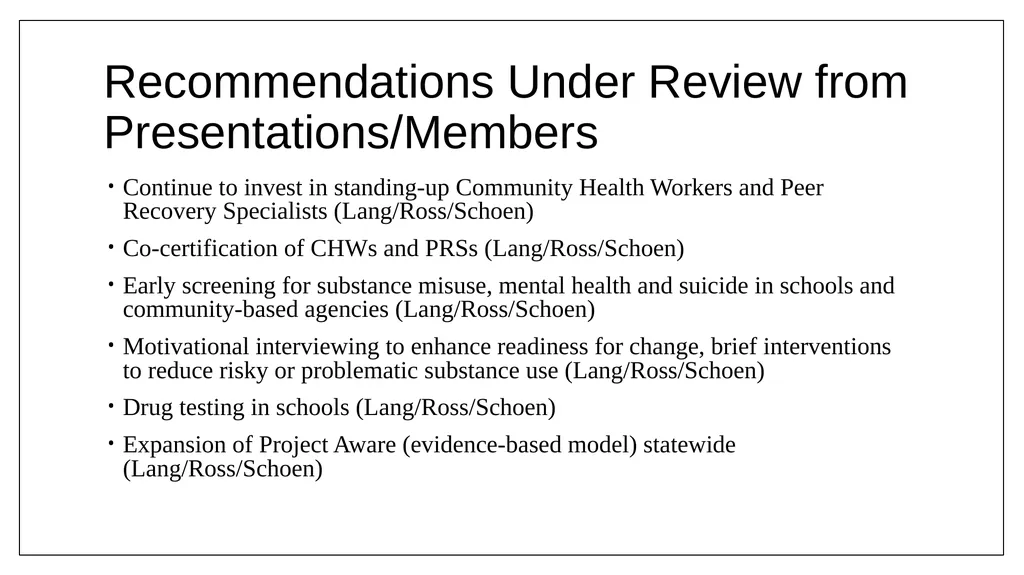 Statewide Substance Use Response Working Group - slide 16 of 60
