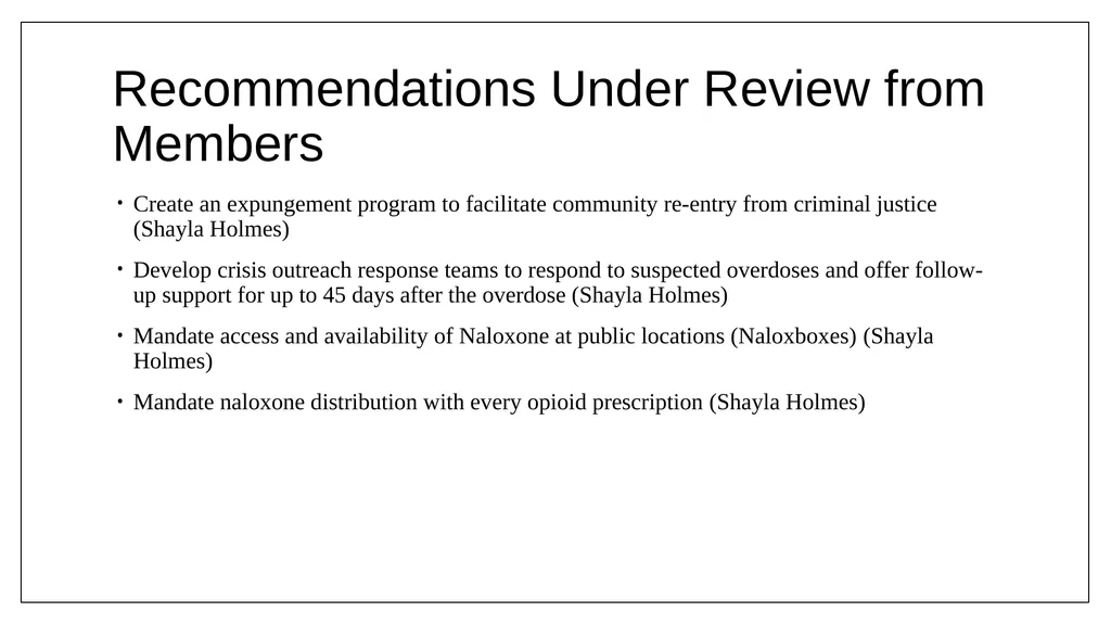 Statewide Substance Use Response Working Group - slide 39 of 60