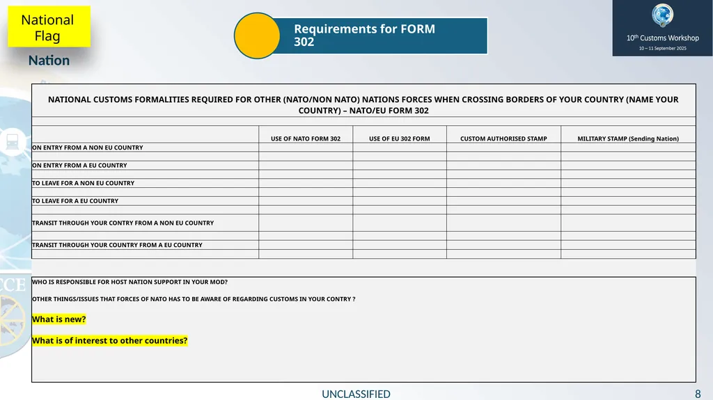 10th Customs Workshop 10 – 11 September 2025 - slide 8 of 9