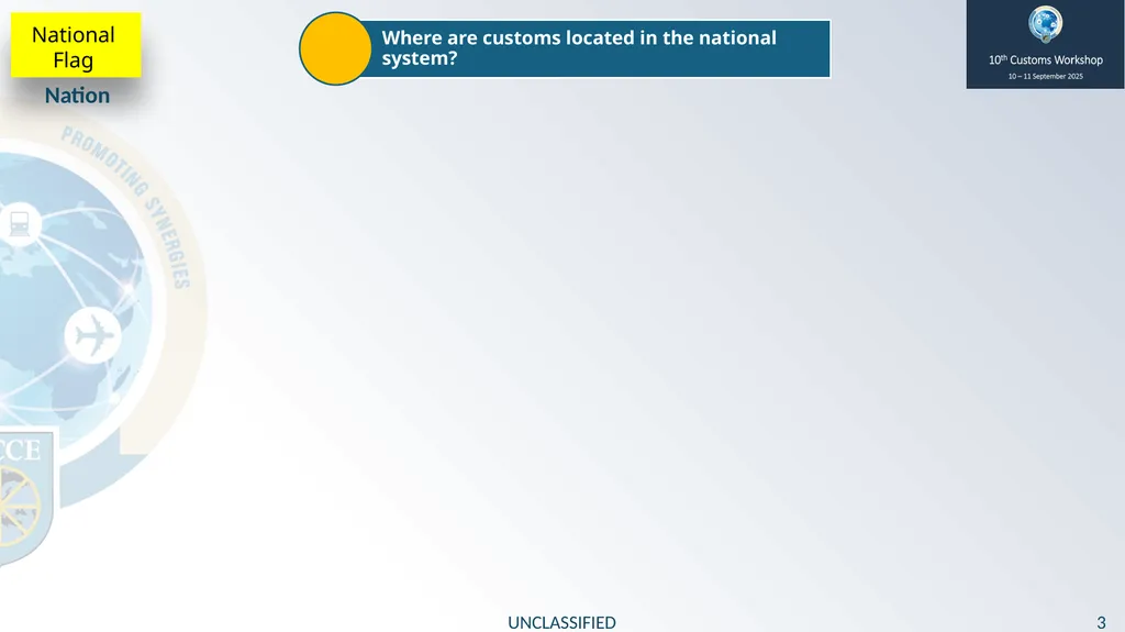 10th Customs Workshop 10 – 11 September 2025 - slide 3 of 9