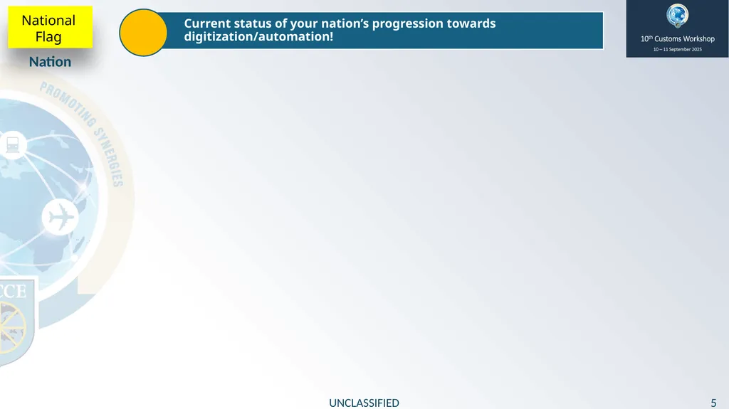 10th Customs Workshop 10 – 11 September 2025 - slide 5 of 9