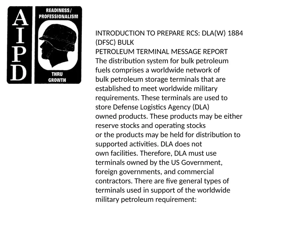 INTRODUCTION TO PREPARE RCS: DLA(W) 1884 (DFSC) - slide 2 of 41