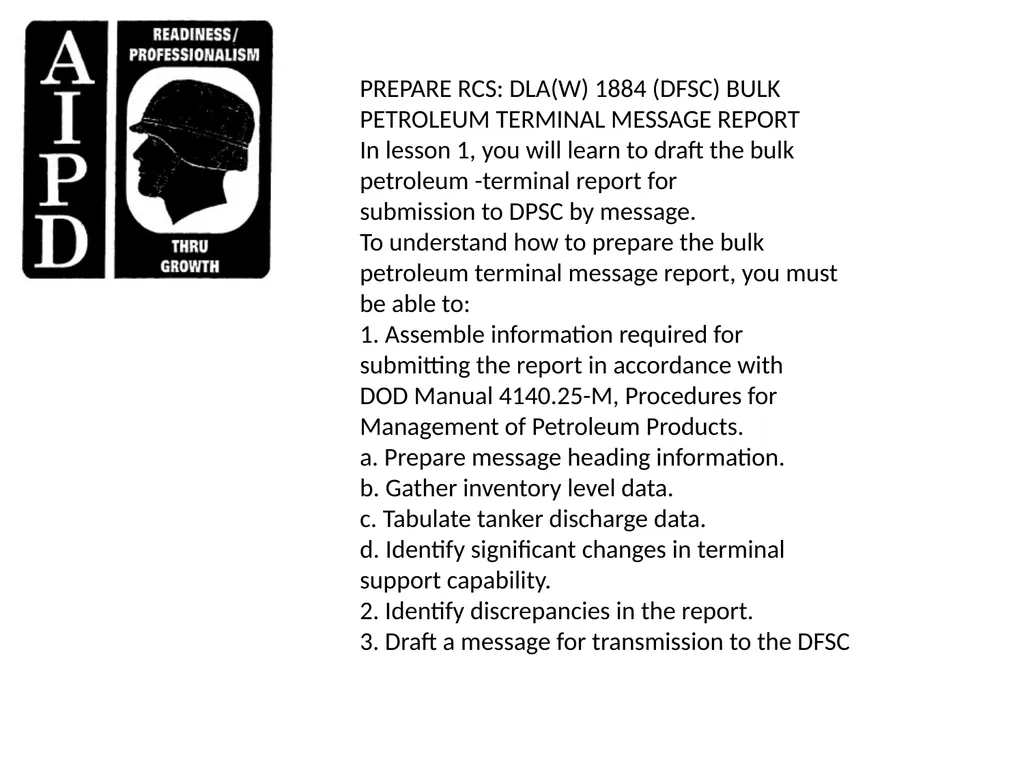 INTRODUCTION TO PREPARE RCS: DLA(W) 1884 (DFSC) - slide 5 of 41
