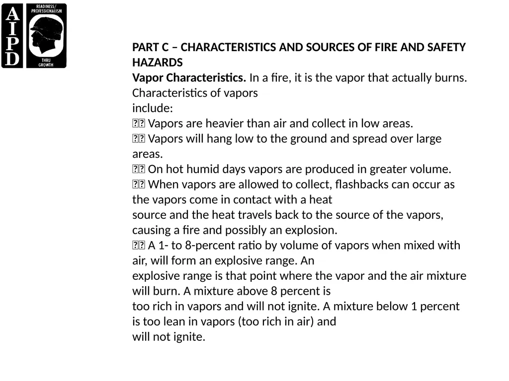 LESSON 1 FIRE AND SAFETY Critical Task: - slide 8 of 155
