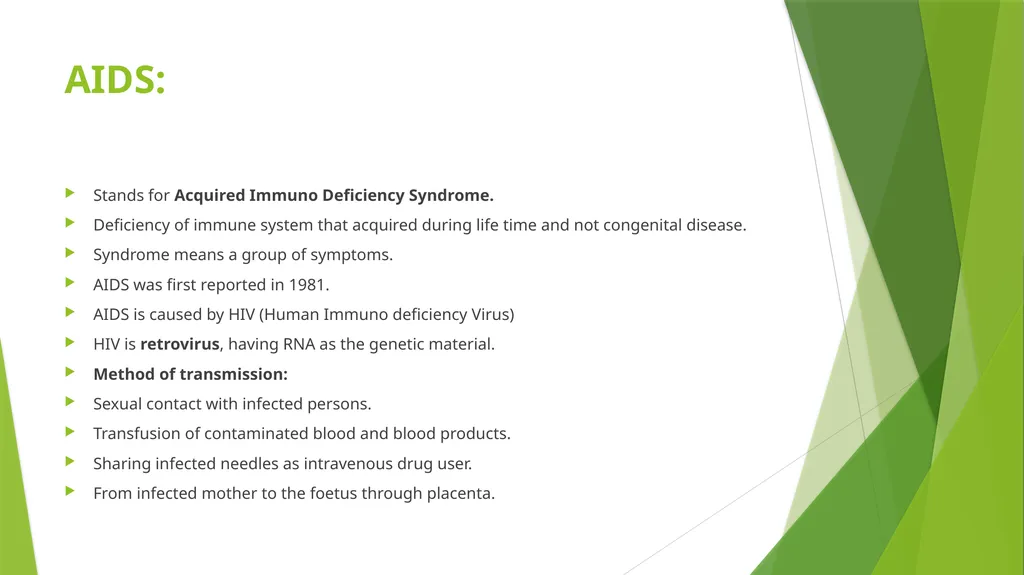 HUMAN HEALTH AND DISEASE Improper functioning of - slide 31 of 48