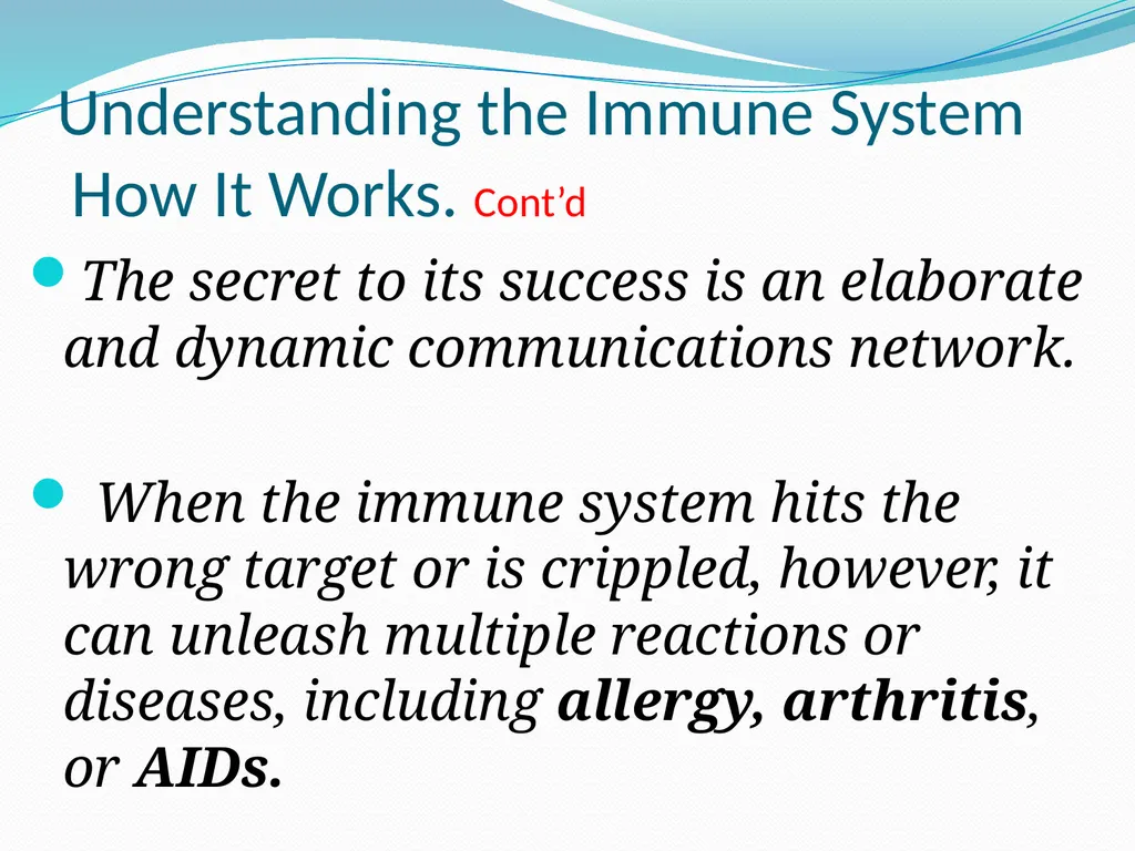 DEVIATION FROM HEALTH AND THE IMMUNE System - slide 14 of 50