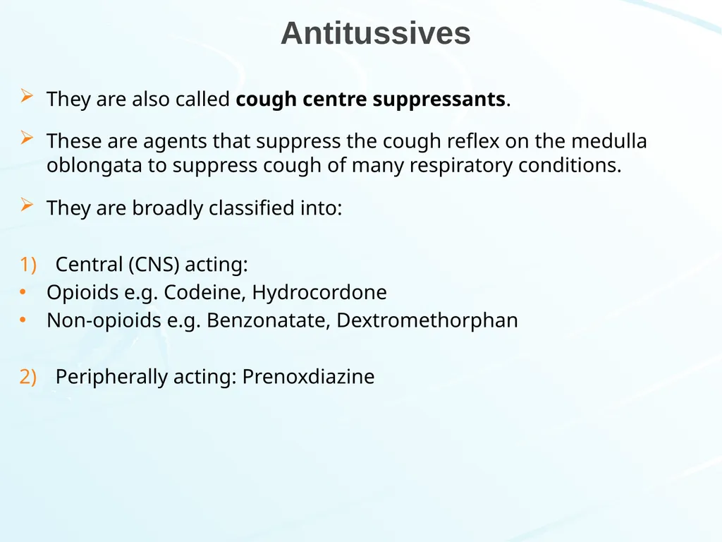 Respiratory System Pharmacology Akinluyi E.T. - slide 9 of 43