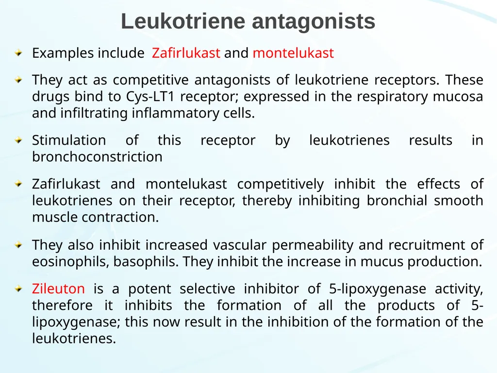 Respiratory System Pharmacology Akinluyi E.T. - slide 39 of 43