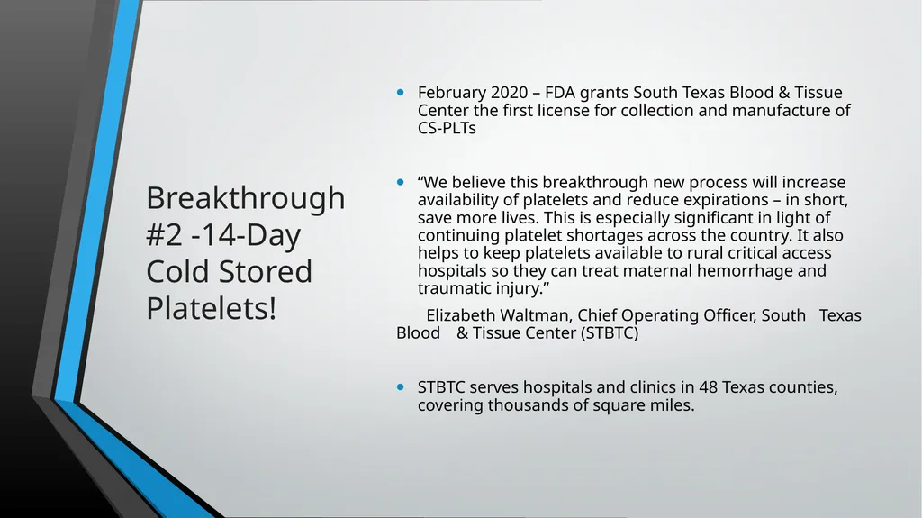 Cold-Stored Platelets and the Impact on Blood - slide 37 of 50