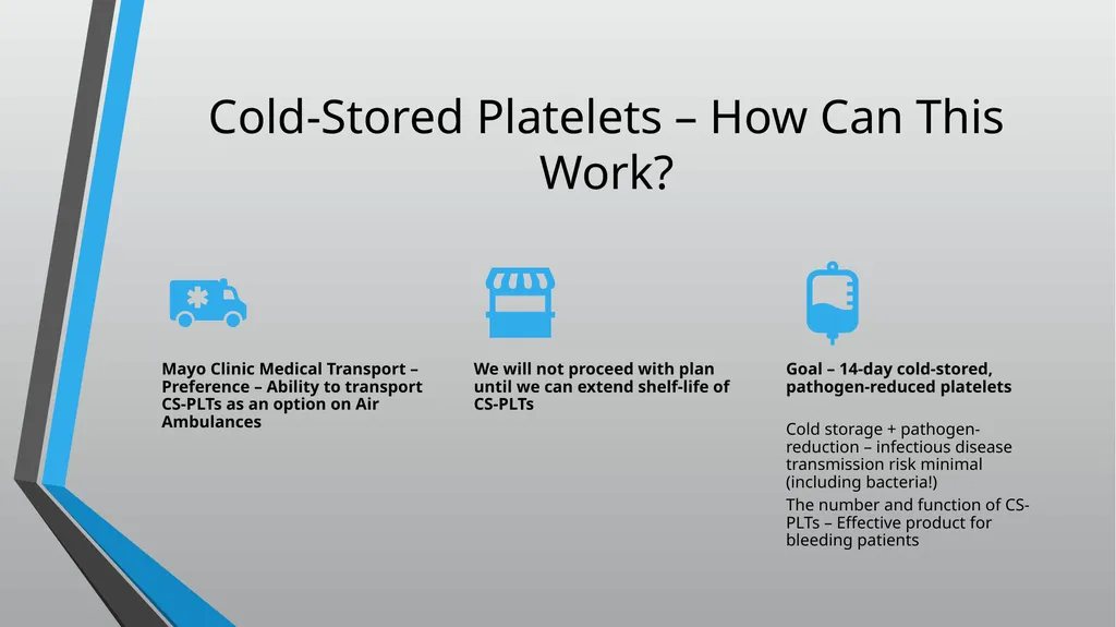 Cold-Stored Platelets and the Impact on Blood - slide 30 of 50