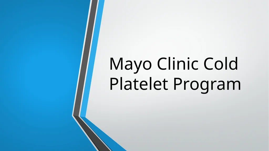 Cold-Stored Platelets and the Impact on Blood - slide 20 of 50
