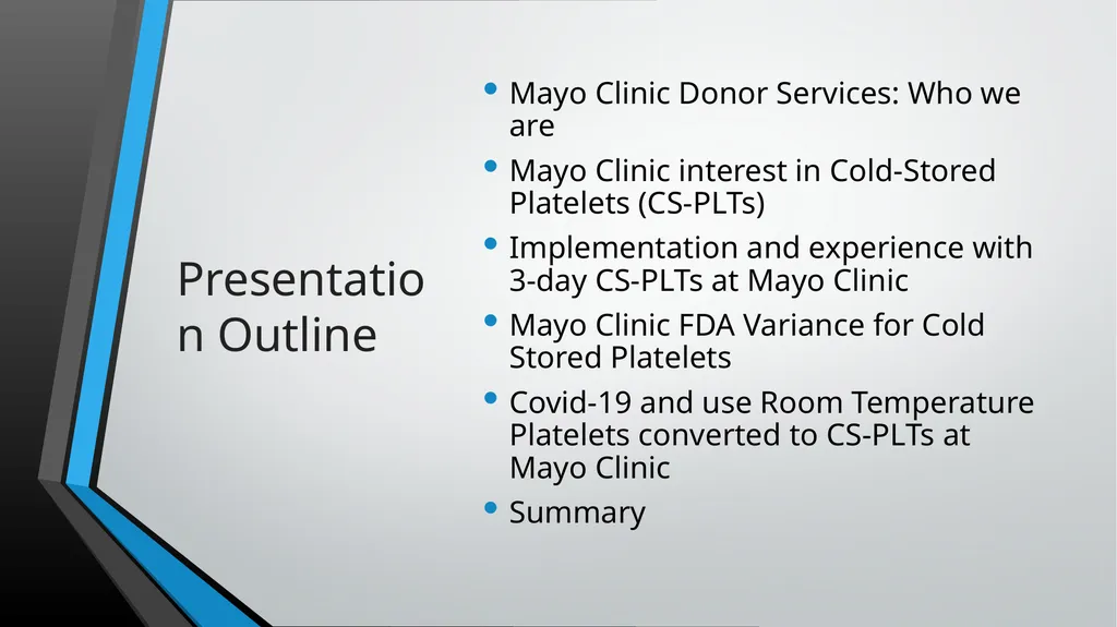 Cold-Stored Platelets and the Impact on Blood - slide 3 of 50