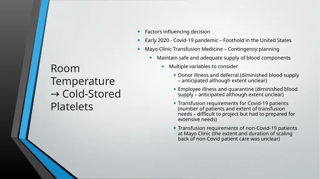 Cold-Stored Platelets and the Impact on Blood - slide 39 of 50