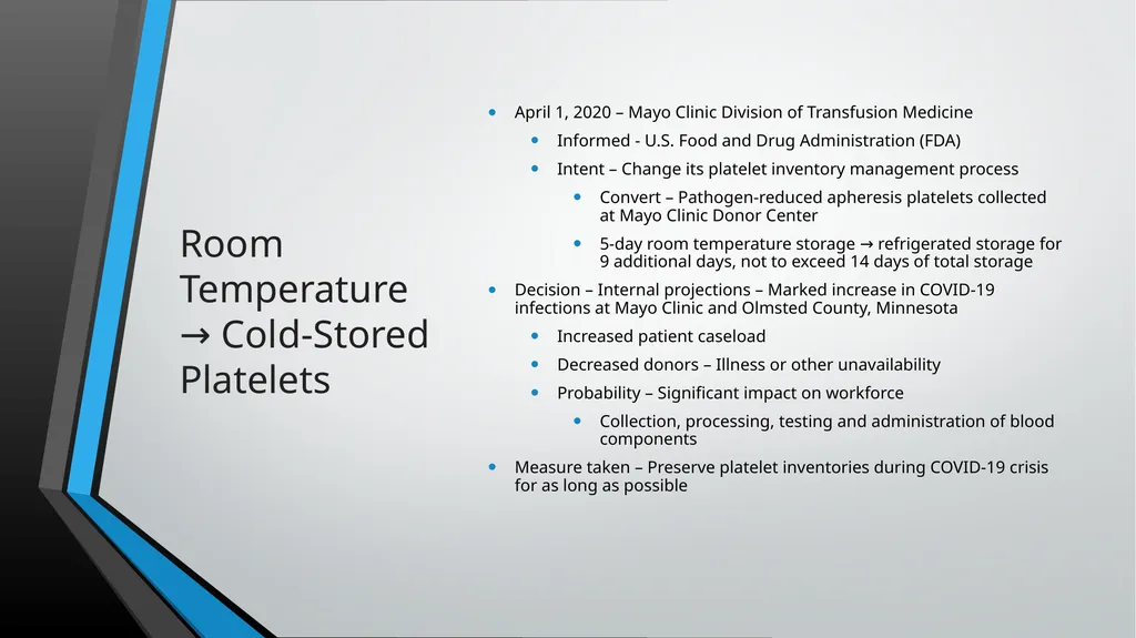 Cold-Stored Platelets and the Impact on Blood - slide 42 of 50