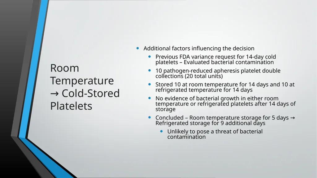 Cold-Stored Platelets and the Impact on Blood - slide 43 of 50