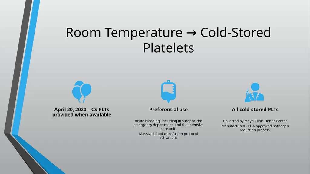 Cold-Stored Platelets and the Impact on Blood - slide 44 of 50