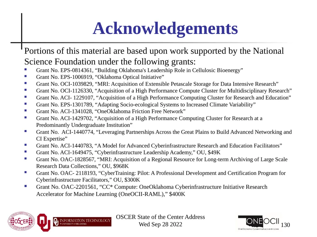 Oklahoma Supercomputing Symposium 2022 Happy 21st - slide 130 of 161