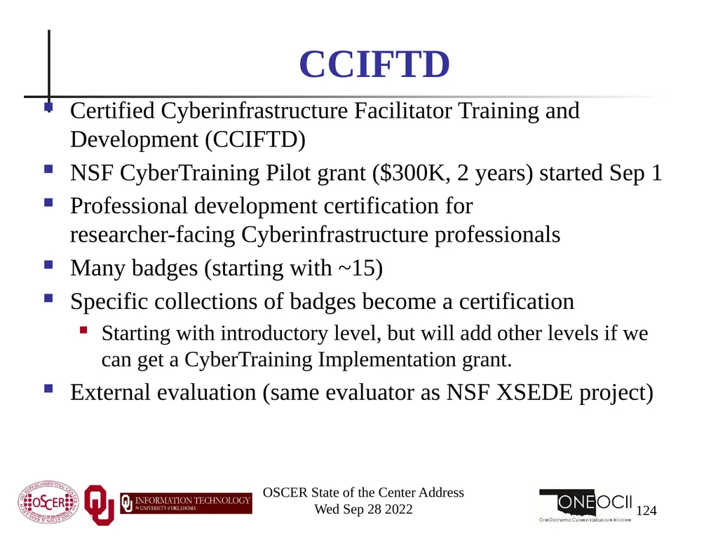 Oklahoma Supercomputing Symposium 2022 Happy 21st - slide 124 of 161