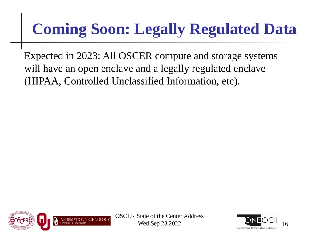 Oklahoma Supercomputing Symposium 2022 Happy 21st - slide 16 of 161