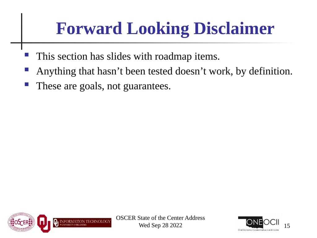 Oklahoma Supercomputing Symposium 2022 Happy 21st - slide 15 of 161