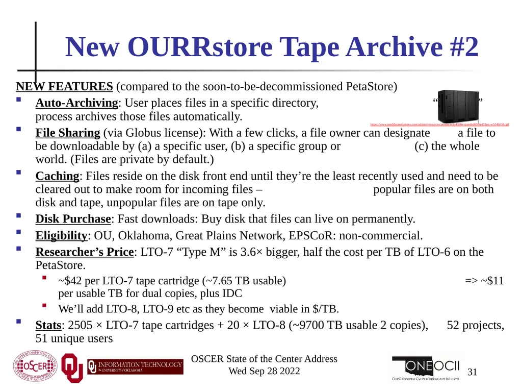 Oklahoma Supercomputing Symposium 2022 Happy 21st - slide 31 of 161