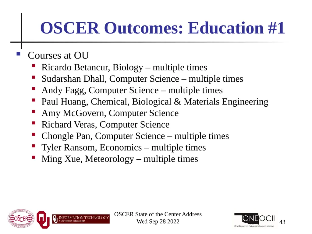 Oklahoma Supercomputing Symposium 2022 Happy 21st - slide 43 of 161