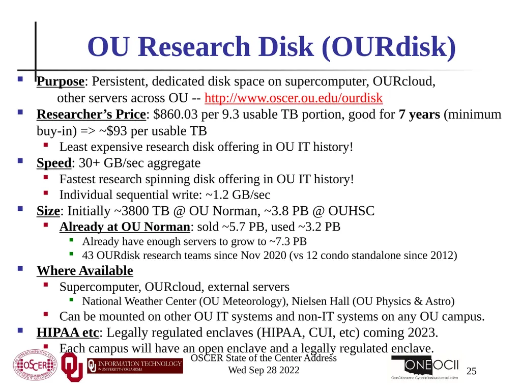 Oklahoma Supercomputing Symposium 2022 Happy 21st - slide 25 of 161