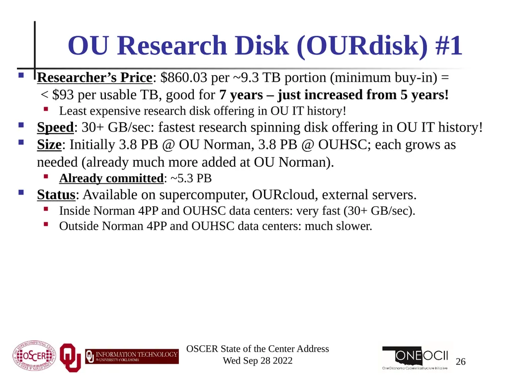 Oklahoma Supercomputing Symposium 2022 Happy 21st - slide 26 of 161