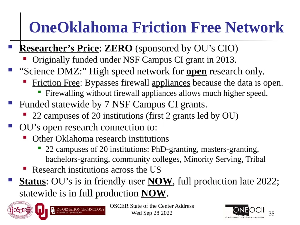 Oklahoma Supercomputing Symposium 2022 Happy 21st - slide 35 of 161