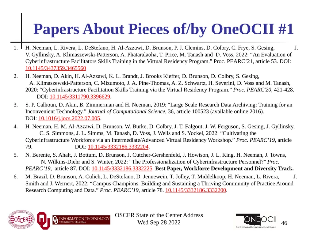 Oklahoma Supercomputing Symposium 2022 Happy 21st - slide 46 of 161