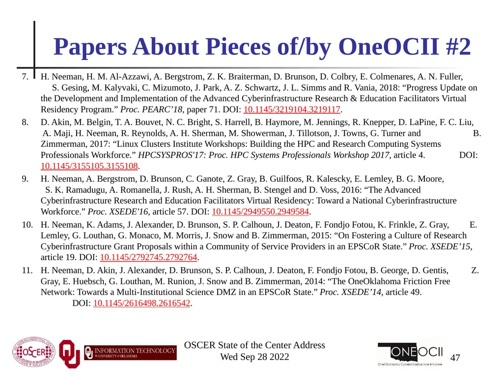 Oklahoma Supercomputing Symposium 2022 Happy 21st - slide 47 of 161