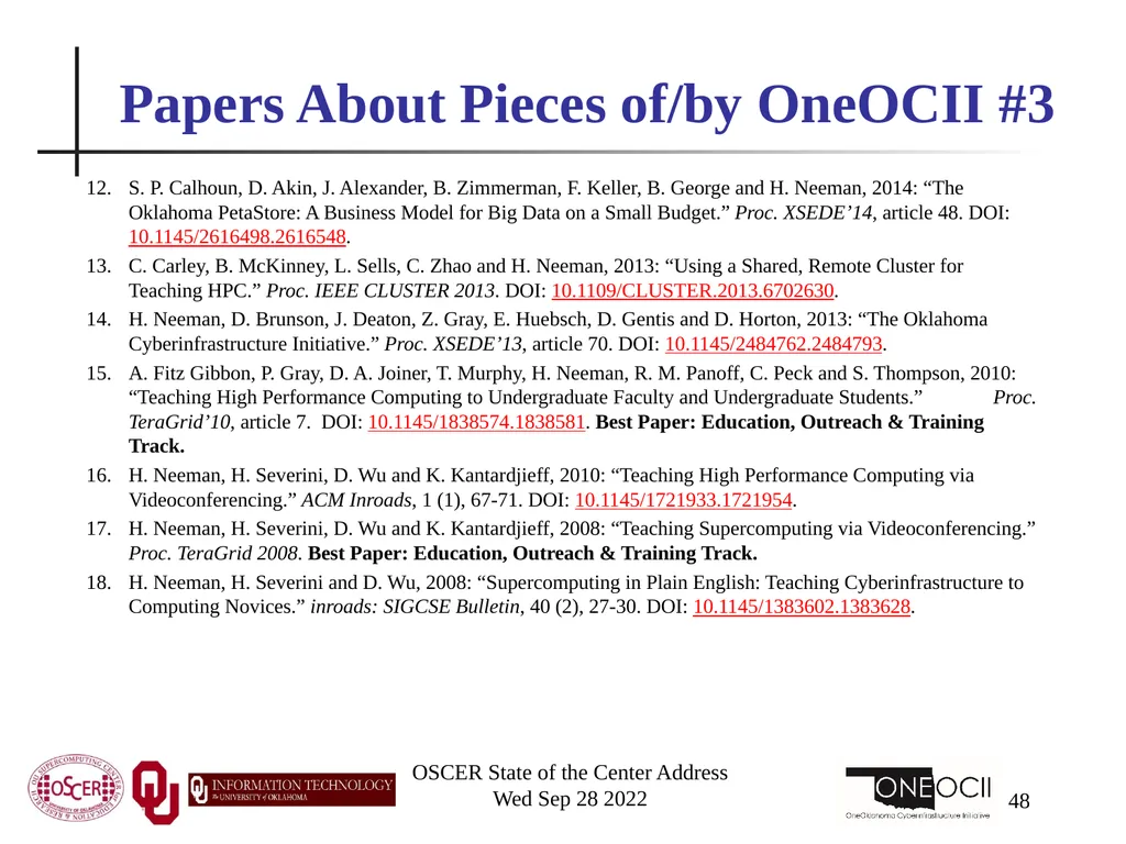Oklahoma Supercomputing Symposium 2022 Happy 21st - slide 48 of 161