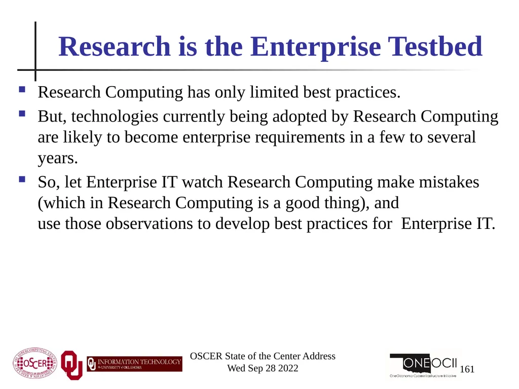 Oklahoma Supercomputing Symposium 2022 Happy 21st - slide 161 of 161