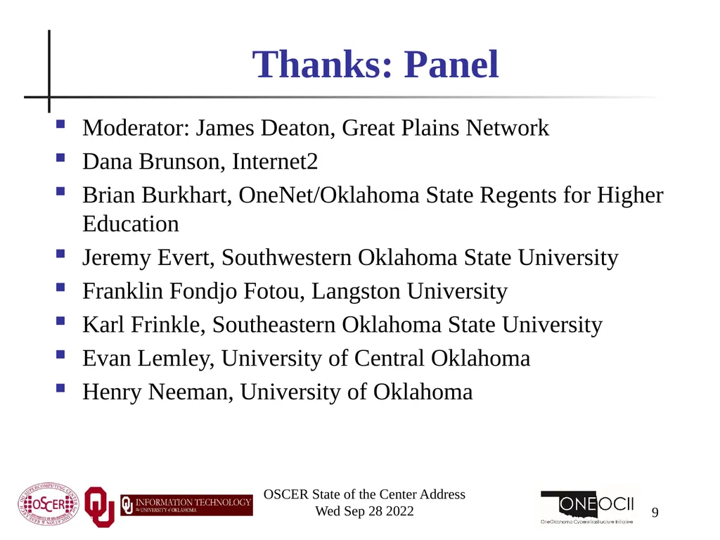 Oklahoma Supercomputing Symposium 2022 Happy 21st - slide 9 of 161