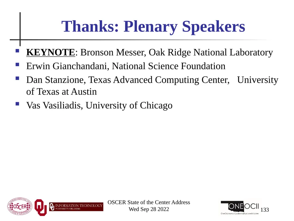 Oklahoma Supercomputing Symposium 2022 Happy 21st - slide 133 of 161