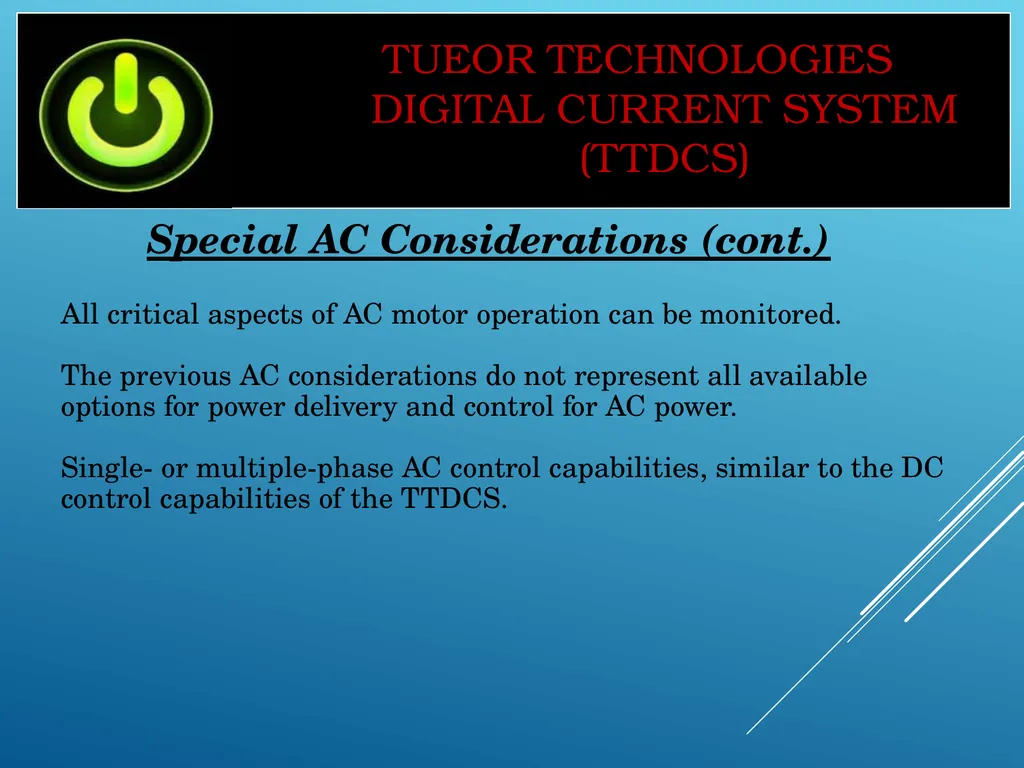 WINS Tueor Technologies Digital Current System - slide 24 of 63