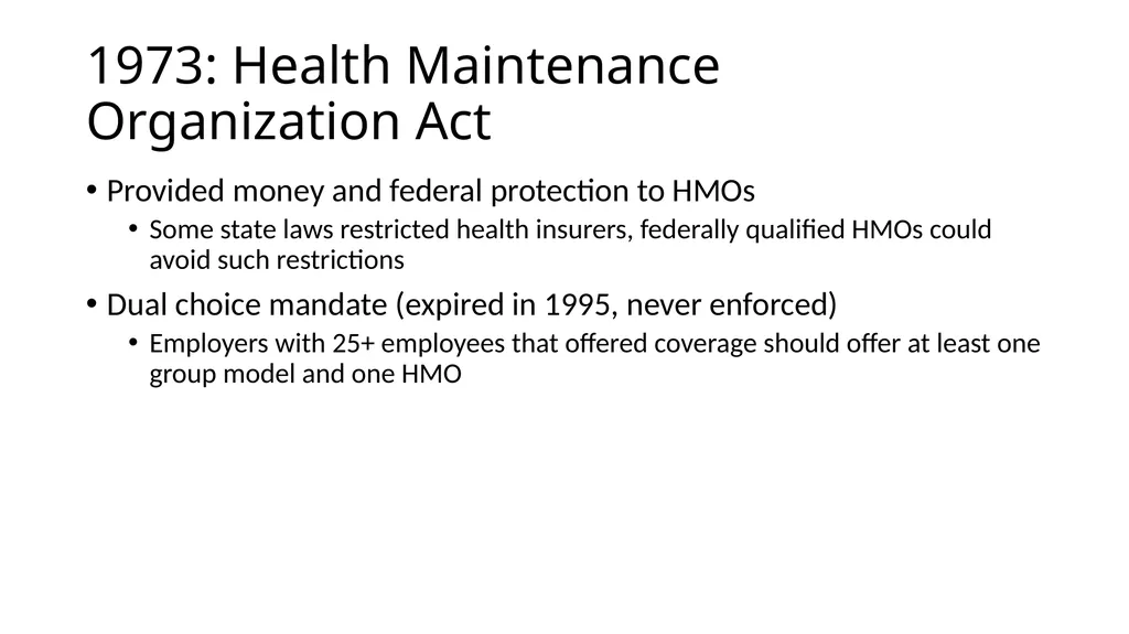 HCMI 4225: History of Public Health Insurance in - slide 71 of 83