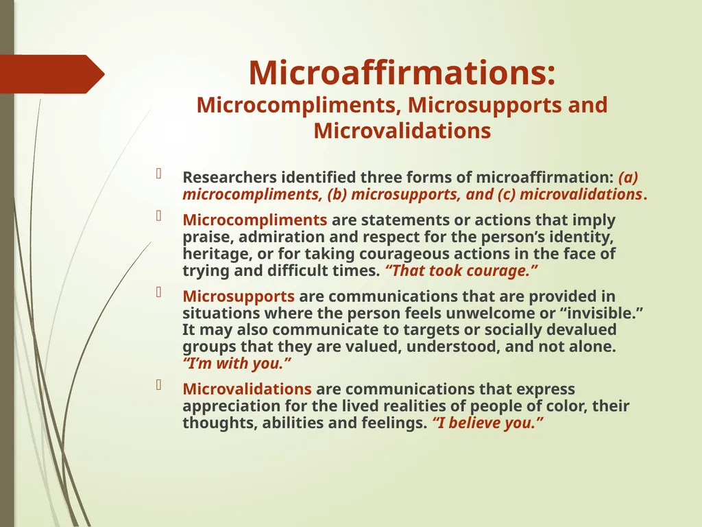 Disarming Microaggressions: Using - slide 18 of 45
